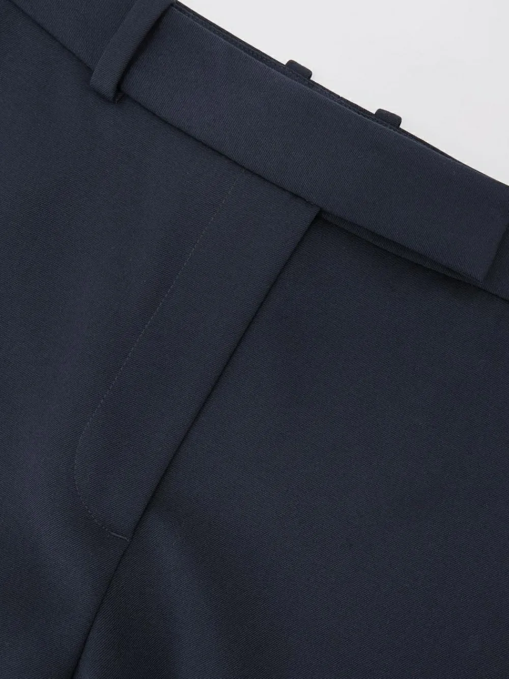 New Reiss Gabi Wide-Leg Suit Trousers Navy