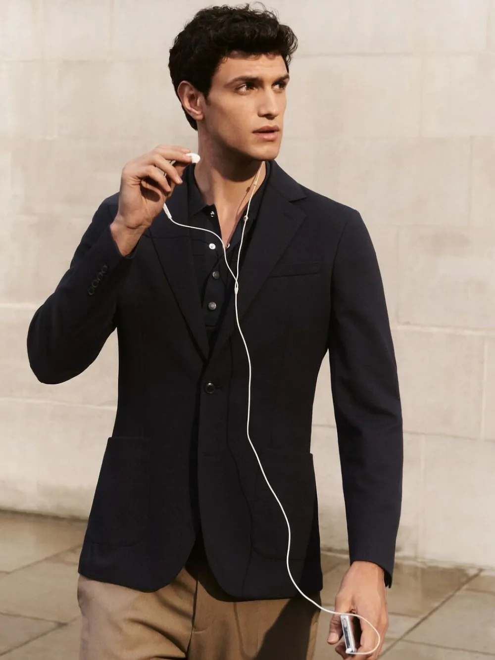 Reiss Navy Gerrard Single-Breasted Jersey Suit Blazer Tailored-Fit^ Blue Suits