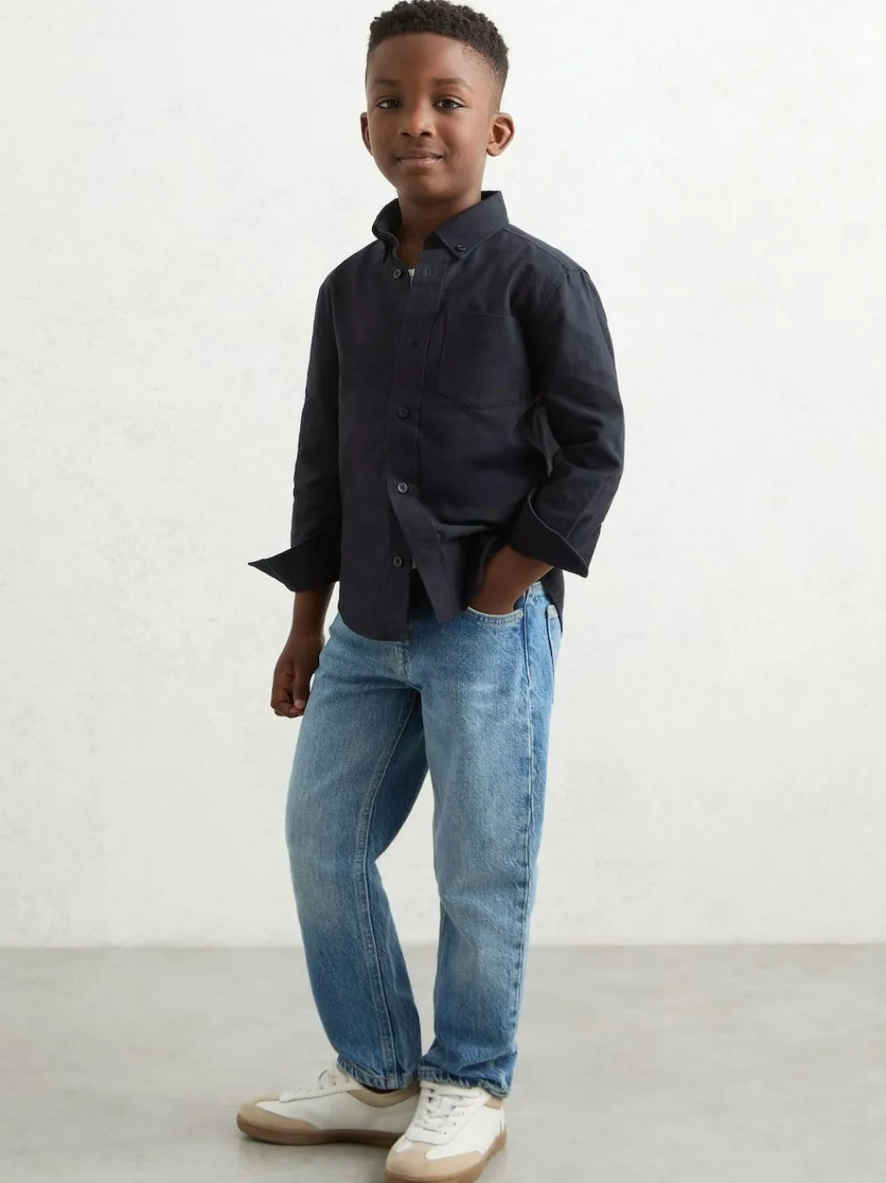 Online Reiss Greenwich 9-13 yrs Button Down Oxford Shirt Navy