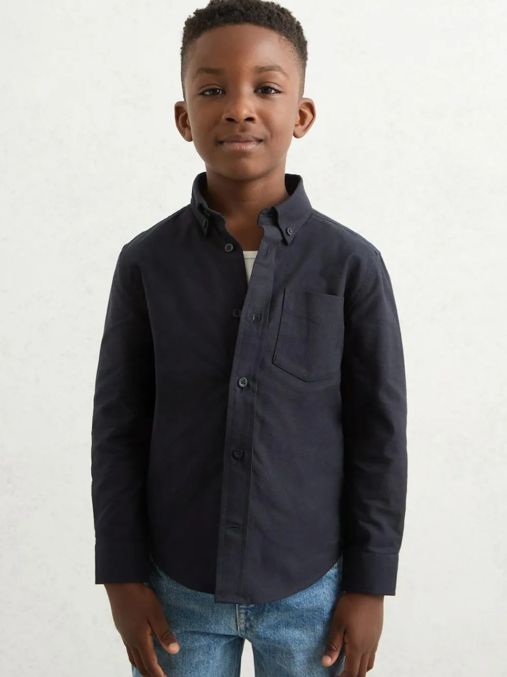 Online Reiss Greenwich 9-13 yrs Button Down Oxford Shirt Navy