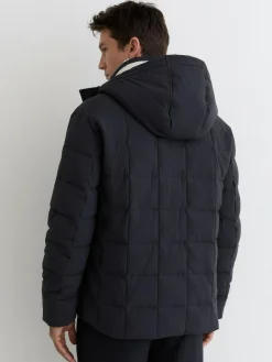 Hot Reiss Klause Fleece-Lined Hooded Puffer Jacket Navy