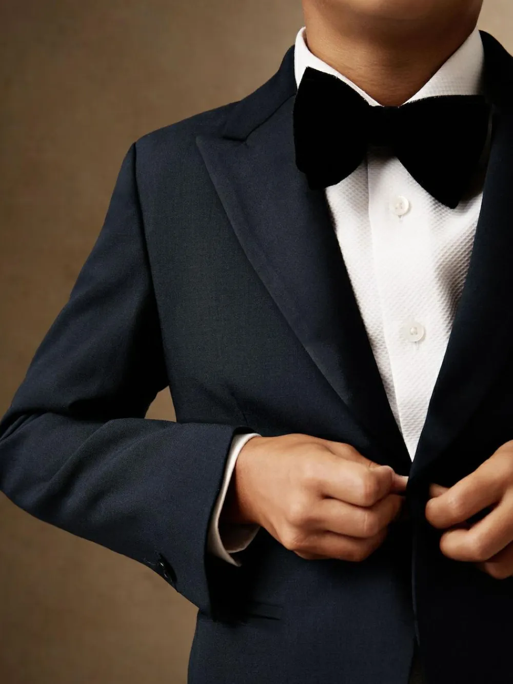 Reiss Navy Knightsbridge 9-13 yrs Single-Breasted Tuxedo Blazer Wool-Blend^BOY Suits & Vest