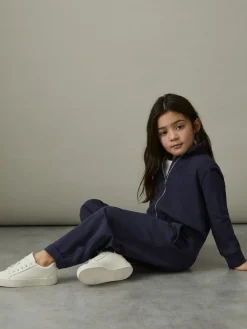 Reiss Navy Nala 13-14 yrs Jersey High Collar Jumpsuit^ Jumpsuits & Playsuits