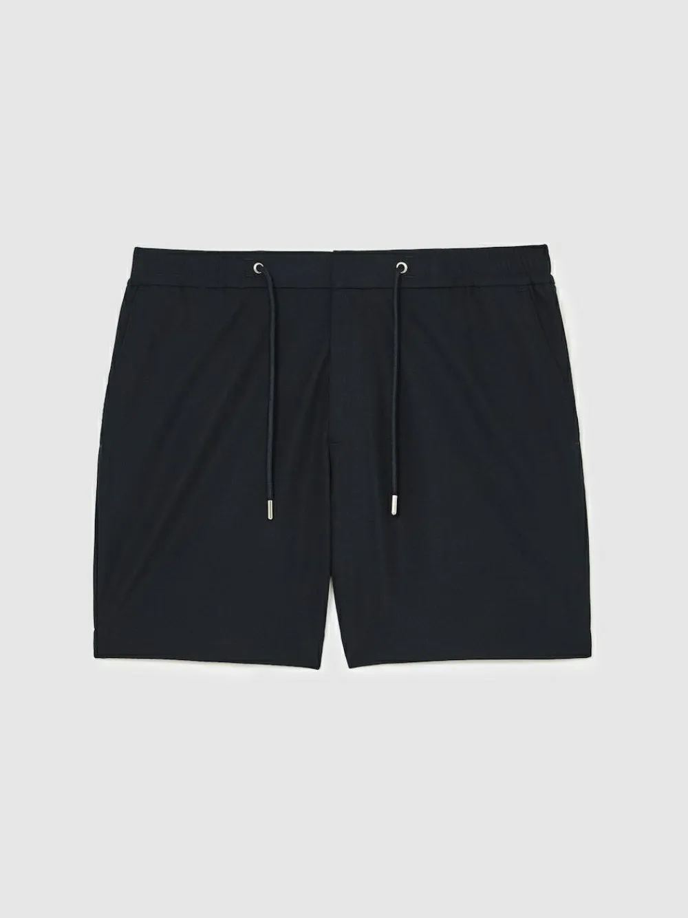 Outlet Reiss Newmark Textured Drawstring Shorts Navy