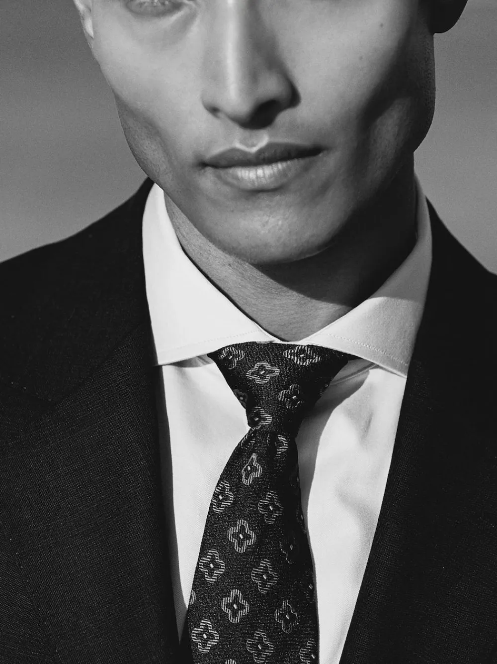 Reiss Navy Omero Silk-Wool Floral-Medallion Tie^ Ties & Pocket Squares