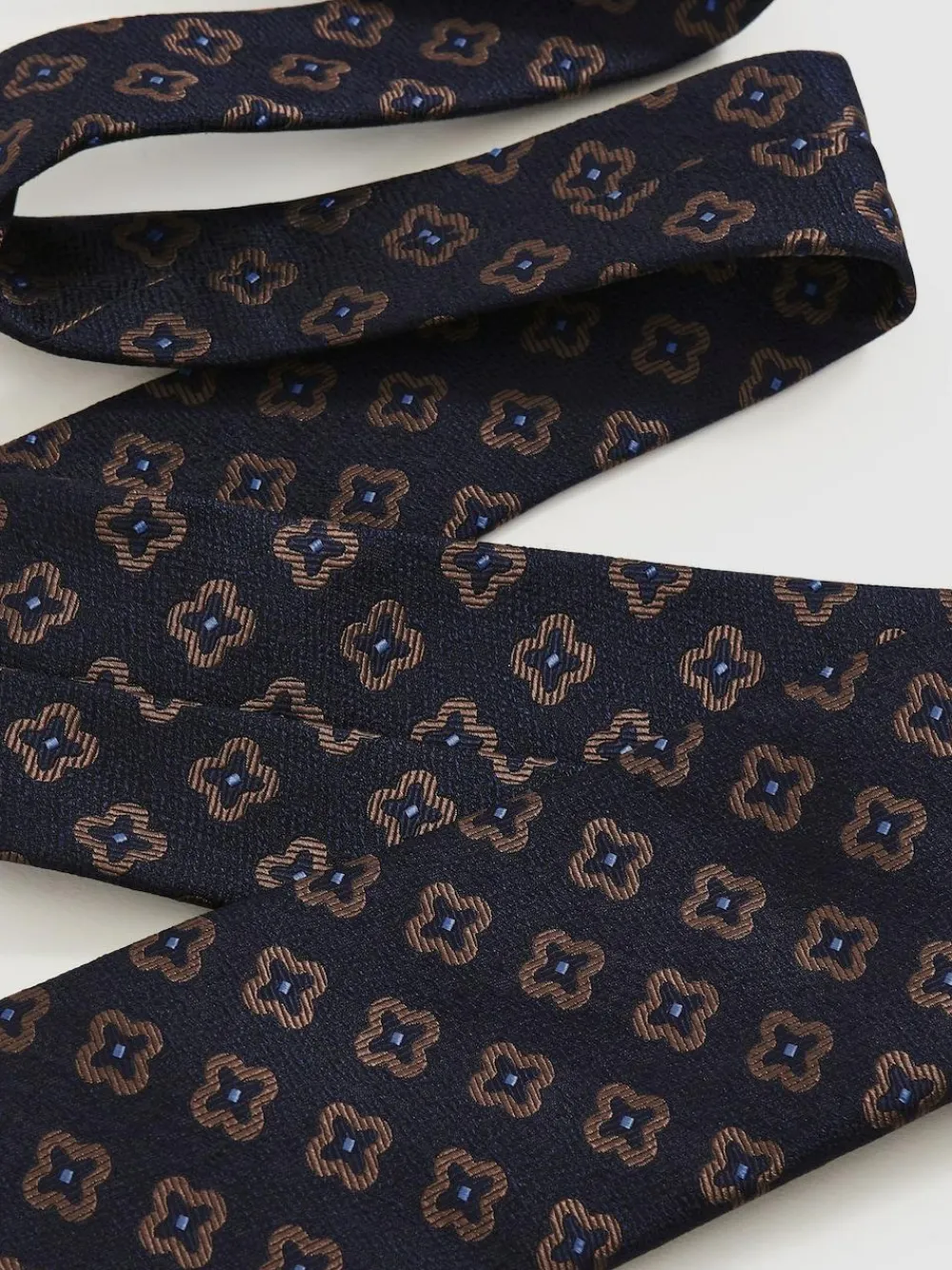 Reiss Navy Omero Silk-Wool Floral-Medallion Tie^ Ties & Pocket Squares