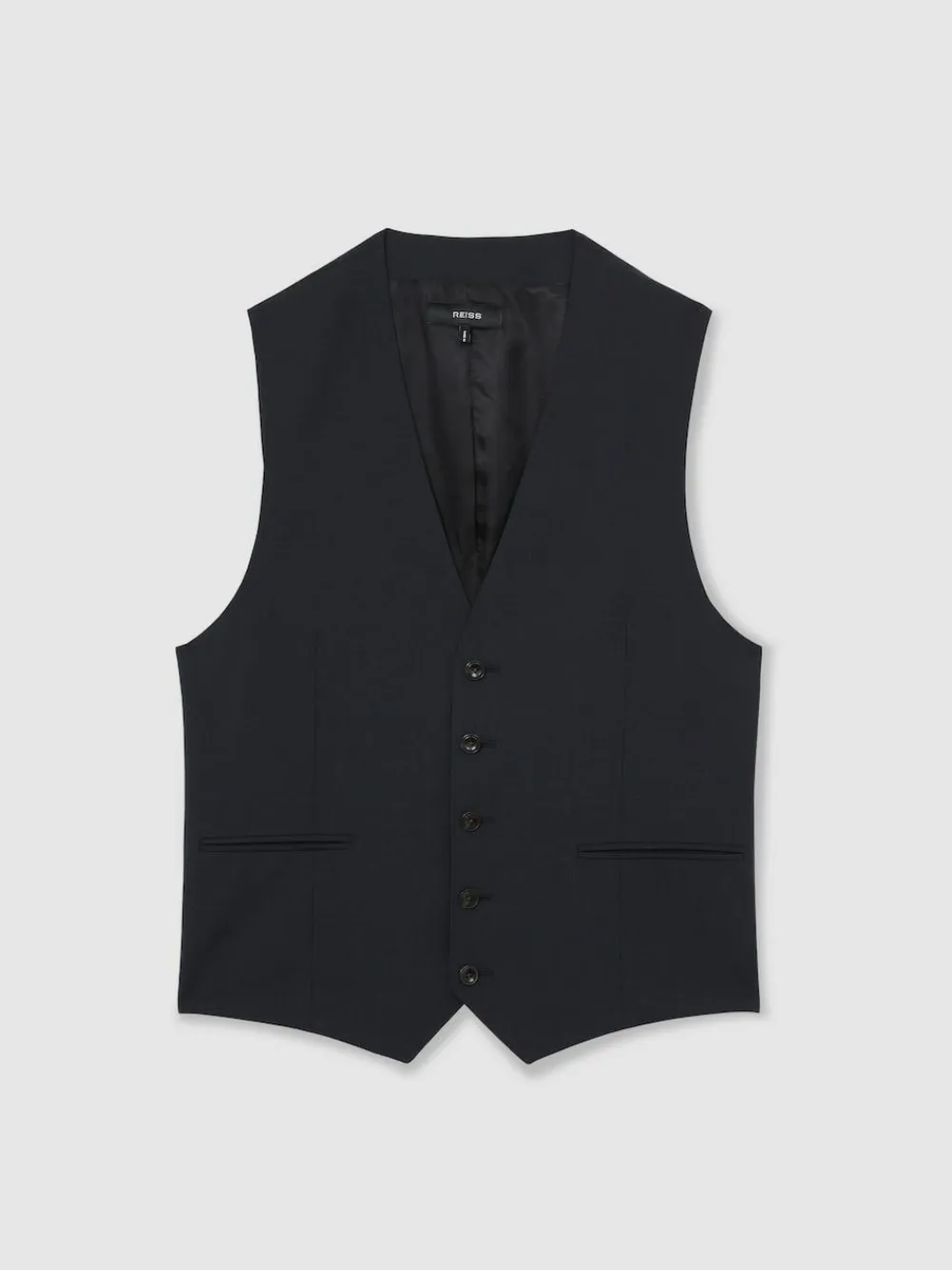 Reiss Promise Wool-Blend Tailored-Fit Waistcoat^ Vests