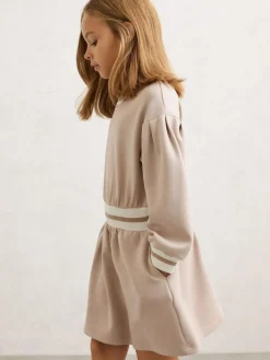 Reiss Neutral Giovanna 13-14 yrs Stripe-Trim Sweatshirt Dress^ Knitwear|Knitwear