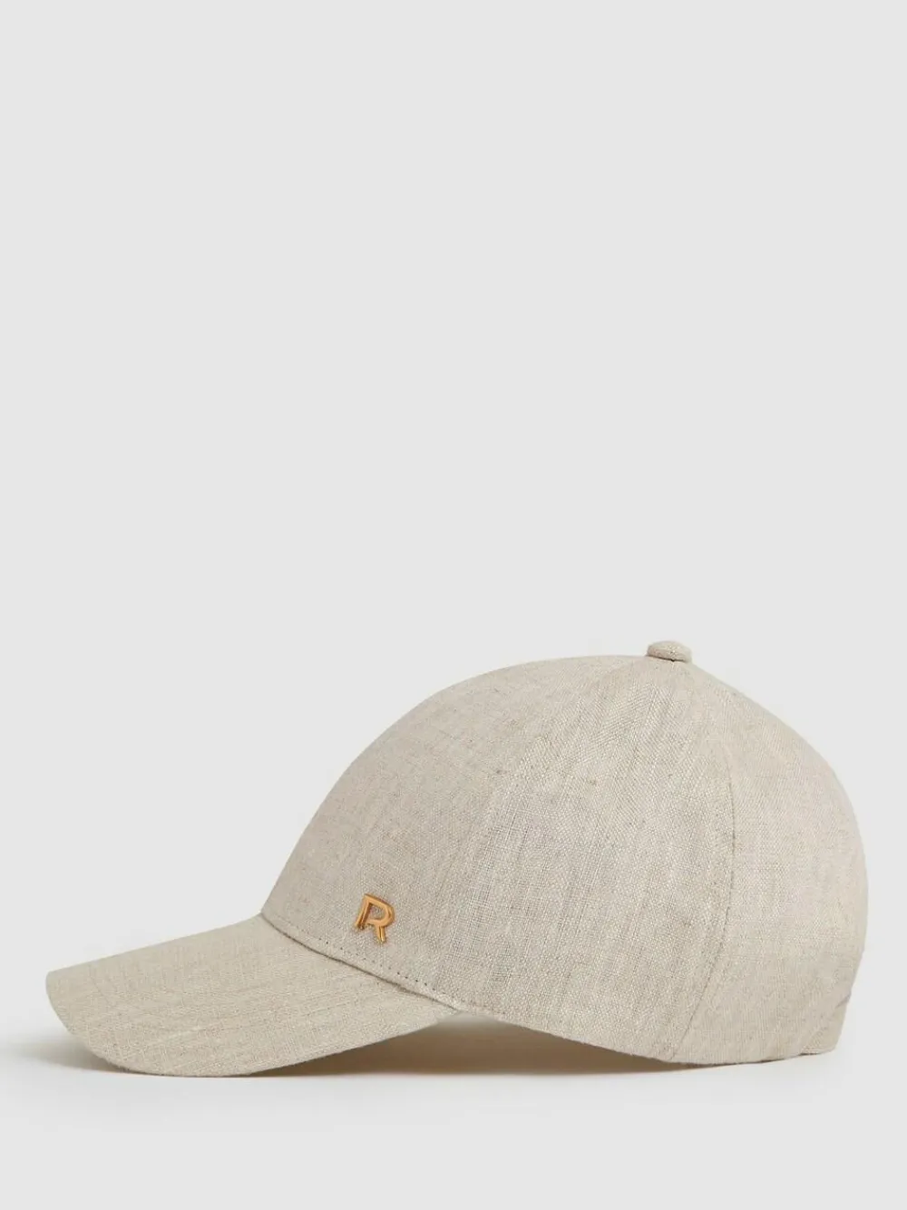 Reiss Neutral Lilly Linen Logo Baseball Cap^Women Hats