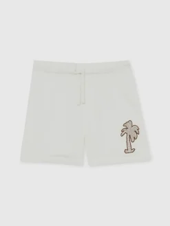 Reiss Off White Kayo 3-9 yrs Cotton Blend Palm Embroidered Shorts^ Shorts