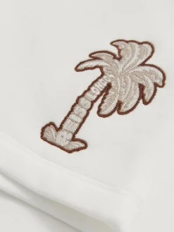 Reiss Off White Kayo 3-9 yrs Cotton Blend Palm Embroidered Shorts^ Shorts