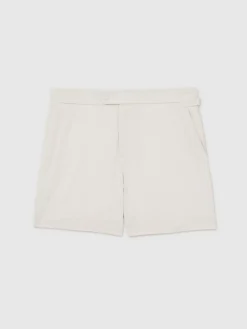 Reiss Sun Side-Adjuster Swim Shorts Off White