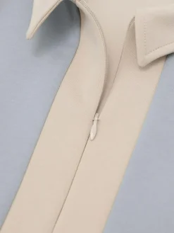 Reiss Pale Blue Marling 9-13 yrs Premium Interlock Colour-Block Dress