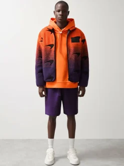 Reiss Papaya Orange/Purple Drift Unisex Fit McLaren F1 Team Ombré Fleece Jacket^ Coats & Jackets|Coats & Jackets