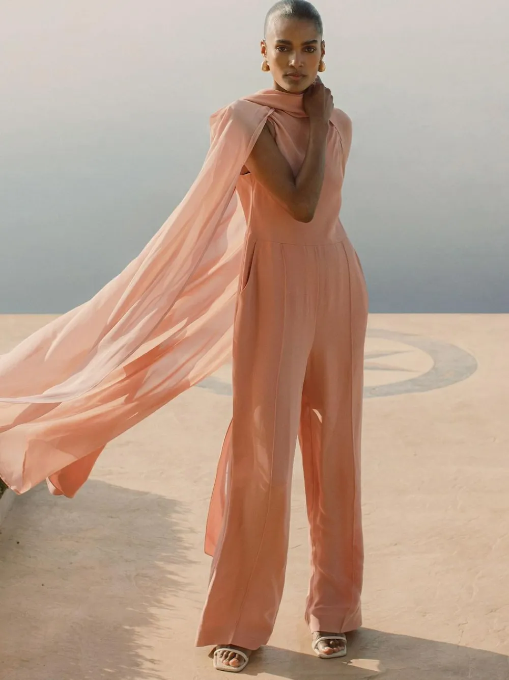 Reiss Farley Wide-Leg Cape Jumpsuit^Women Jumpsuits & Playsuits