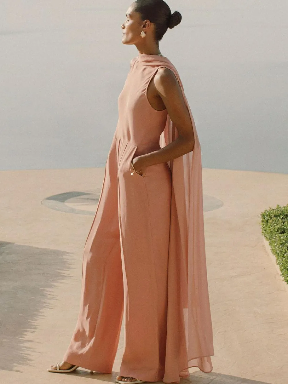 Reiss Farley Wide-Leg Cape Jumpsuit^Women Jumpsuits & Playsuits