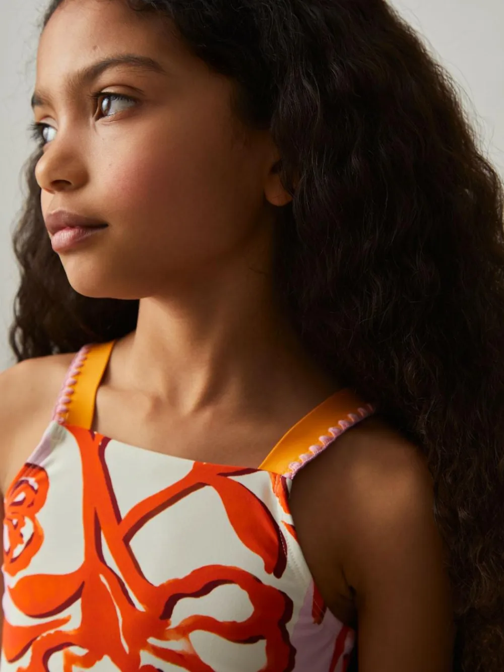 Sale Reiss Pink Print Phoebe 4-9 yrs Floral-Print Bikini Top