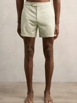 Online Reiss Caprio Geometric Print Swim Shorts Pistachio Green