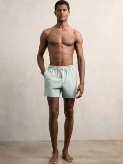 Sale Reiss Tito Drawstring Geometric Print Swim Shorts Pistachio Green