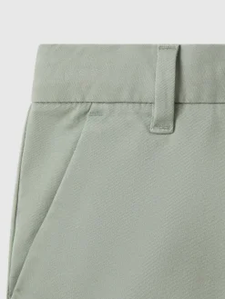 Reiss Pistachio Wicket 3-9 yrs Cotton Chino Shorts with Stretch