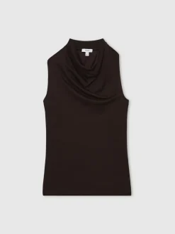 Reiss Darla Cotton-Blend Cowl-Neck Sleeveless Top^Women Tops & T-Shirts