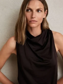 Reiss Darla Cotton-Blend Cowl-Neck Sleeveless Top^Women Tops & T-Shirts