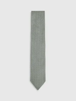 Reiss Bernardo Silk Geometric-Chain Print Tie^ Ties & Pocket Squares