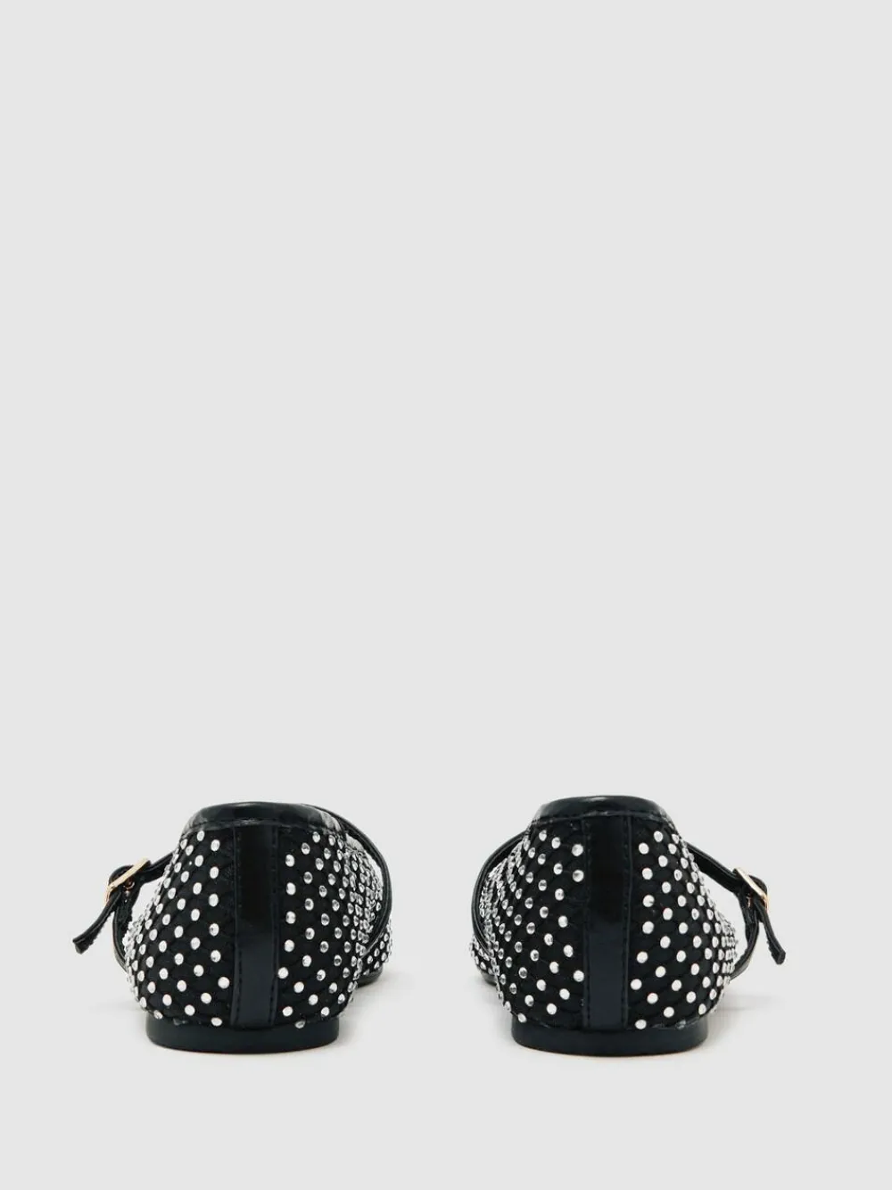 Reiss Silver Amie Girls Crystal-Mesh Ballet Pumps^ Shoes