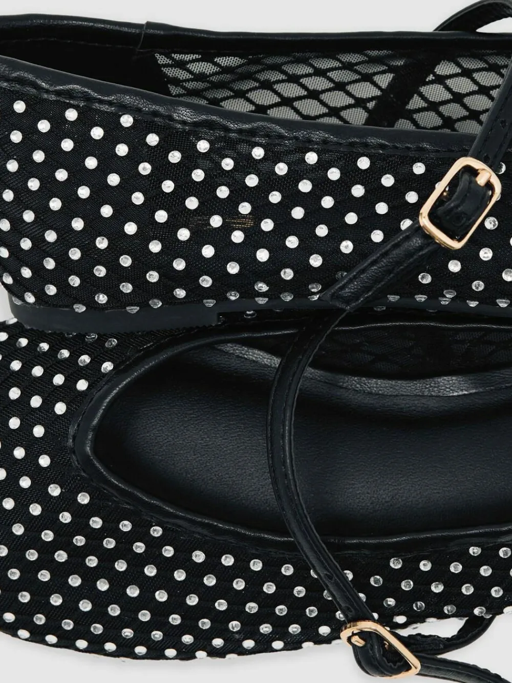 Reiss Silver Amie Girls Crystal-Mesh Ballet Pumps^ Shoes