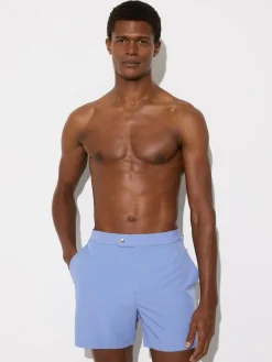 Outlet Reiss Sun Side-Adjuster Swim Shorts Sky Blue