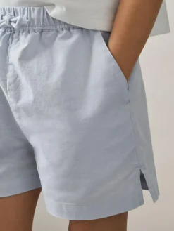 Reiss Soft Blue Cleo 9-13 yrs Cotton-Linen Drawstring Shorts^ Shorts