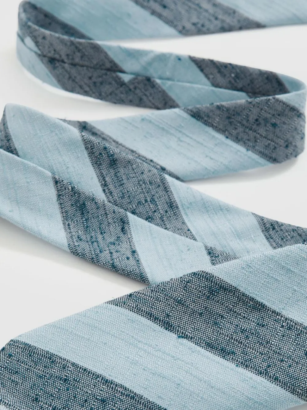 Online Reiss Soft Blue Ercole Silk-Blend Textured Stripe Tie