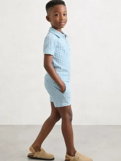 Reiss Soft Blue Piro 3-9 yrs Textured Towelling Shorts^ Shorts