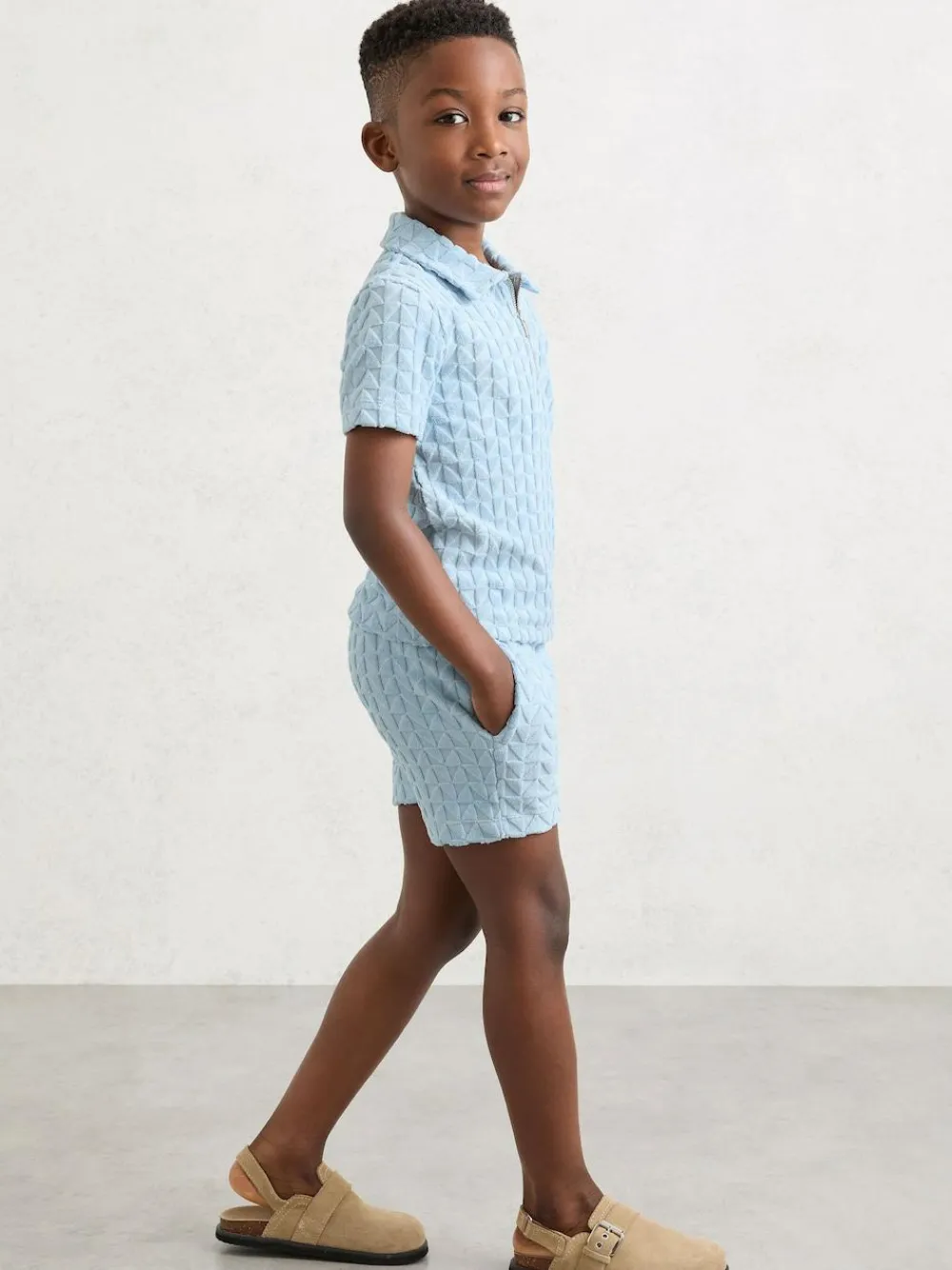 Reiss Soft Blue Piro 3-9 yrs Textured Towelling Shorts^ Shorts
