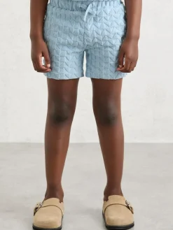 Hot Reiss Soft Blue Piro 9-13 yrs Textured Towelling Shorts