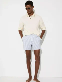Clearance Reiss Soft Blue/White Bay Swim Shorts