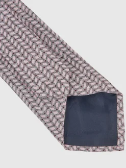 Reiss Bernardo Silk Geometric-Chain Print Tie^ Ties & Pocket Squares
