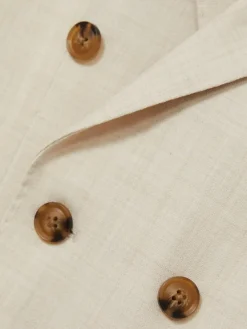 Reiss Stone Belmont J 9-13 yrs Double-Breasted Textured Blazer With Wool^BOY Suits & Vest|Occasionwear