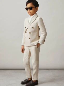 Reiss Stone Belmont T 3-9 yrs Slim-Fit Trousers With Wool^BOY Joggers|Pants & Chinos