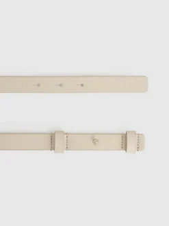 New Reiss Hayley Leather Square Hinge Belt Stone