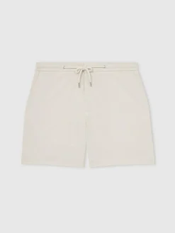 Best Reiss Newmark Textured Drawstring Shorts Stone