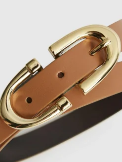 Outlet Reiss Bailey Horseshoe Belt Tan