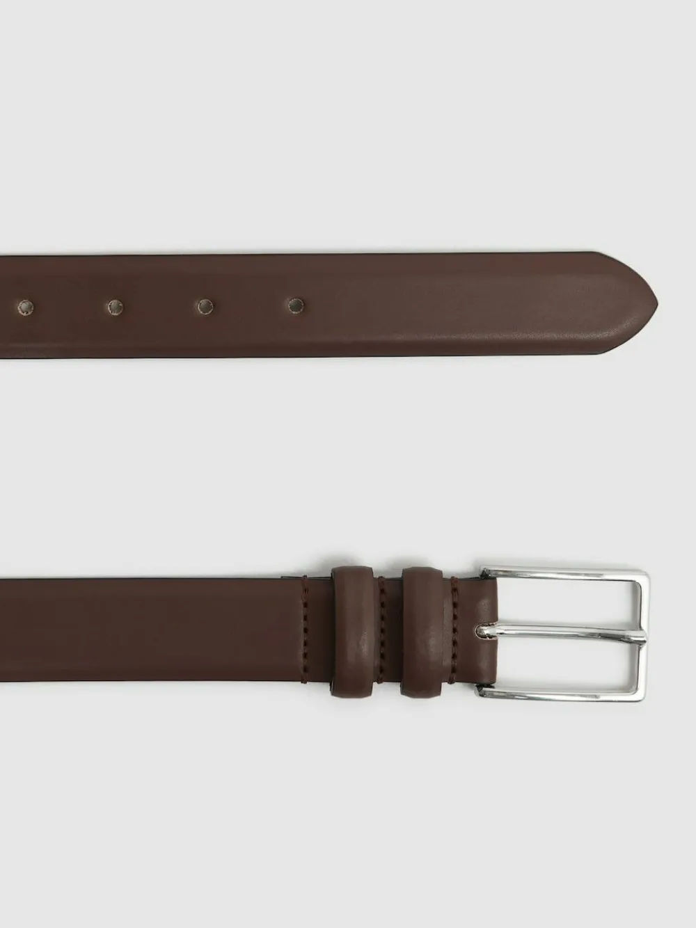 Clearance Reiss Dante Smooth Leather Belt Tan