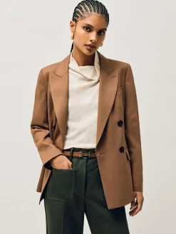 Best Reiss Hayley Leather Square Hinge Belt Tan