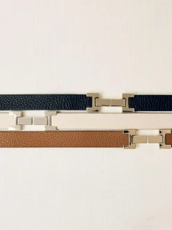 Best Reiss Hayley Leather Square Hinge Belt Tan