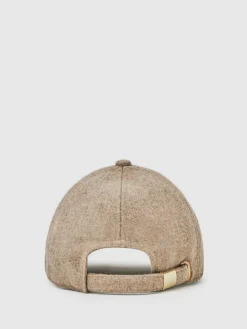 Hot Reiss Fiona Wool-Blend Flannel Baseball Cap Taupe
