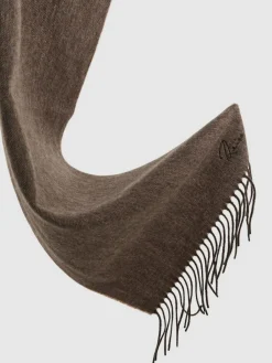 Reiss Taupe Picton Wool and Cashmere Scarf^ Hats, Gloves & Scarves|Hats, Scarves & Gloves