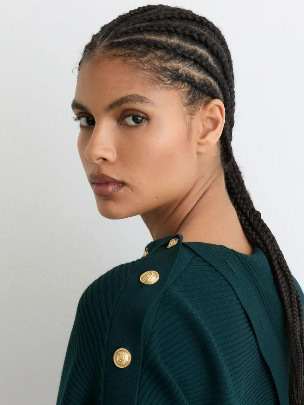 Best Reiss Lexi Rib-Knit Button Shawl Jumper Teal Blue