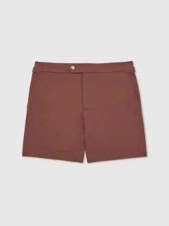Reiss Terracotta Brown Sun Side-Adjuster Swim Shorts^ Swimwear
