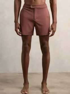Reiss Terracotta Brown Sun Side-Adjuster Swim Shorts^ Swimwear